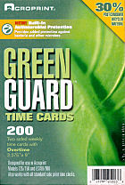 Acroprint green guard antimicrobial time cards at www.raleightime.com