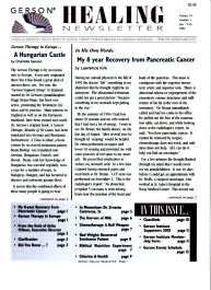 Doctor Max Gerson Resource Library Newsletters