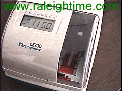Acroprint ES700 time clock animated gif at www.raleightime.com