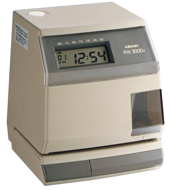 Amano PIX3000x time clock at www.raleightime.com