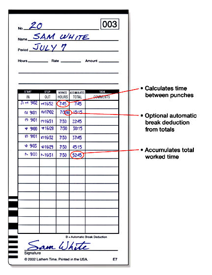 Lathem Time Clock 7500e User Manual